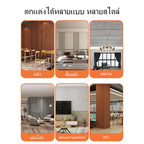 สติกเกอร์ผนังลายตารางโฟม กันน้ำ ทนต่อคราบสกปรก คุณภาพสูง โครงสร้างหลายชั้น